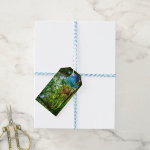 Etiquetas Para Regalos Entorno tropical exuberante del rinoceronte de Sli
