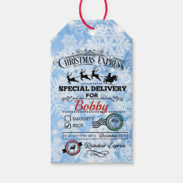 Etiquetas Para Regalos Entrega con nombre de Navidades exprés de renos de