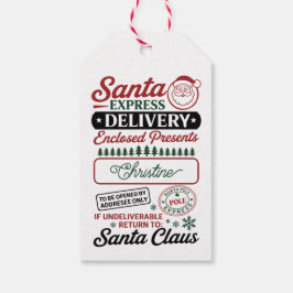 Etiquetas Para Regalos Entrega Expresa de Santa