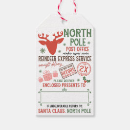 Etiquetas Para Regalos Entrega Expresa del Polo Norte de Santa Claus Pers