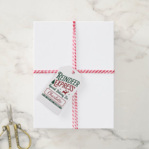 Etiquetas Para Regalos Entrega festiva del equipo de Reindeer Express
