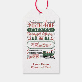 Etiquetas Para Regalos Entrega nocturna aprobada por Santa