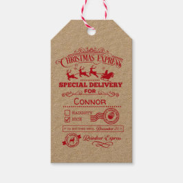 Etiquetas Para Regalos Entrega Personalizada de Expreso de Navidad