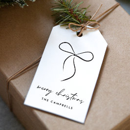 Etiquetas Para Regalos Envuelto Con Amor Lazo Negro Feliz Navidad