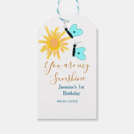 Etiquetas Para Regalos Eres mi naranja amarillo sol azul mariposa
