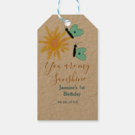 Etiquetas Para Regalos Eres mi naranja amarillo sol azul mariposa