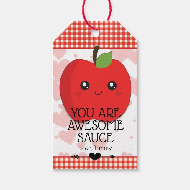 Etiquetas Para Regalos Eres Salsa Impresionante Día de San Valentín (Anverso)