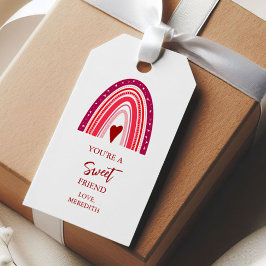 Etiquetas Para Regalos Eres un amigo dulce de San Valentín Boho Arcoíris