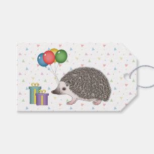 Etiquetas Para Regalos Erizo Pigmeo Africano Animal - Feliz Cumpleaños