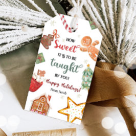 Etiquetas Para Regalos Es dulce ser enseñado por usted Agradecimiento 
