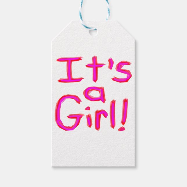 Etiquetas Para Regalos ¡Es un Chica! (Anverso)