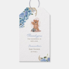Etiquetas Para Regalos Es un niño oso lindo azul gracias a la ducha de be
