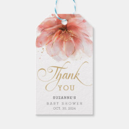 Etiquetas Para Regalos Es un regalo de agradecimiento Chica Pink Gold Flo