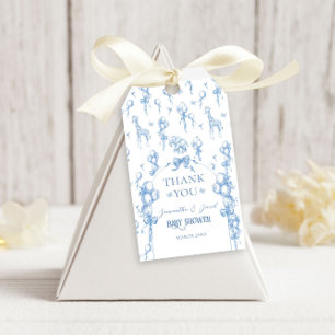 Etiquetas Para Regalos Es un safari de animales globo azul Baby Shower Ni