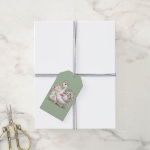 Etiquetas Para Regalos Escena De La Casa De La Flor De La Goga De La Caba