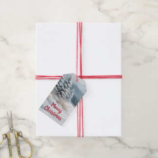 Etiquetas Para Regalos Escenario de invierno nevado Navidad
