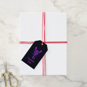 Etiquetas Para Regalos Escorpión de nudo celta púrpura