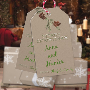Etiquetas Para Regalos Escritura de Personalizable de piña de papel de K