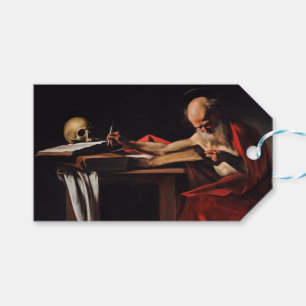 Etiquetas Para Regalos Escritura de Saint Jerome (por Caravaggio)