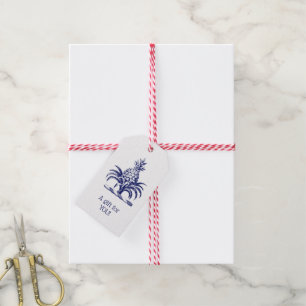 Etiquetas Para Regalos Escudo de Armas Heráldico de Piña DIY Cresta SV Az