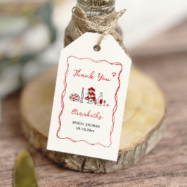 Etiquetas Para Regalos Eso es más ducha italiana roja de novia