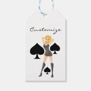 Etiquetas Para Regalos Espadas negras Reina rubia Thunder_Cove