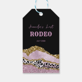 Etiquetas Para Regalos Esparkling Disco vaquera Bachelorette, purpurina d