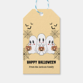 Etiquetas Para Regalos Espeluznante Personalizado de Kawaii Fantasma Hall