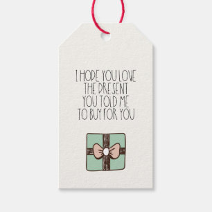 Etiquetas Para Regalos Espero que te guste el regalo que me dijiste que c