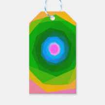 Espirales geométricas en verde y azul