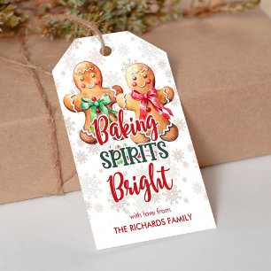 Etiquetas Para Regalos Espíritus del pan caliente Favor de las galletas d
