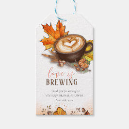 Etiquetas Para Regalos Espresso El Amor Está Preparando El Favor De La Du