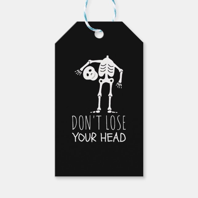 Etiquetas Para Regalos Esqueleto de Halloween (Anverso)