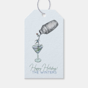 Etiquetas Para Regalos esquí y dibujo divertido de martinis