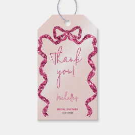 Etiquetas Para Regalos Está atando el nudo moda arco rosa gracias
