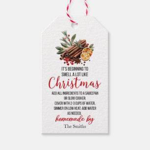 Etiquetas Para Regalos Está empezando a oler como popurrí de Navidad