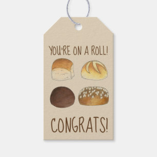 Etiquetas Para Regalos Estás en un Roll Celebremos las felicitaciones