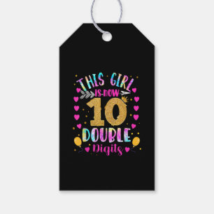Etiquetas Para Regalos Este Chica Es Ahora De 10 Dígitos Dobles Tye
