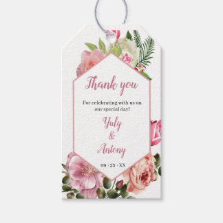 Etiquetas Para Regalos Estética moderna Flor de Blossom Rosa