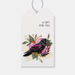 Etiquetas Para Regalos Estética Oscura Cuervo Gótico Ravena