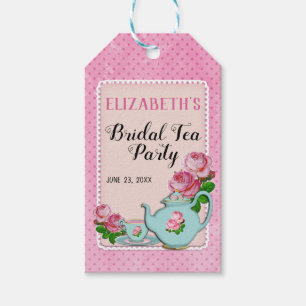 Etiquetas Para Regalos Estilo de cabaña inglesa rosa Ducha Fiesta de té d