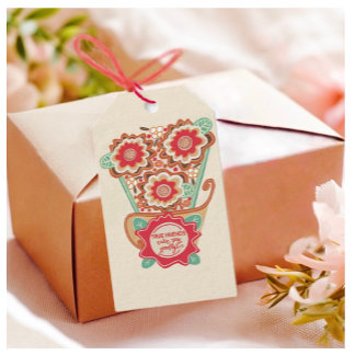 Etiquetas Para Regalos Estilo de diseño floral único