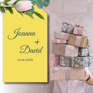 Etiquetas Para Regalos Estilo minimalista Boda de fuentes caligráficas