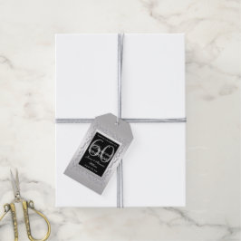 Etiquetas Para Regalos Estilosos diamantes plateados 60 años Boda