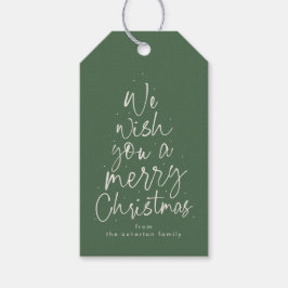 Etiquetas Para Regalos Estofado de patas verde de Feliz Navidad personali