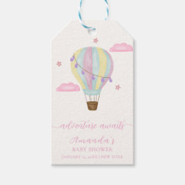 Etiquetas Para Regalos Estrella de aire caliente Rainbow Air Balloon Clou