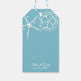 Etiquetas Para Regalos Estrella de Mar Perla Blanca Boda Fiesta de Regalo