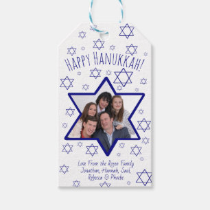 Etiquetas Para Regalos Estrella divertida de David Picture Frame Hanukkah