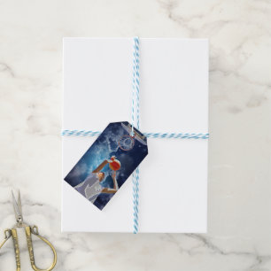 Etiquetas Para Regalos Estrella futurista de baloncesto