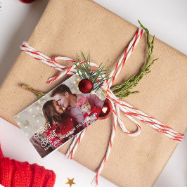 Etiquetas Para Regalos Estrella roja parlanchín, Navidades brillantes